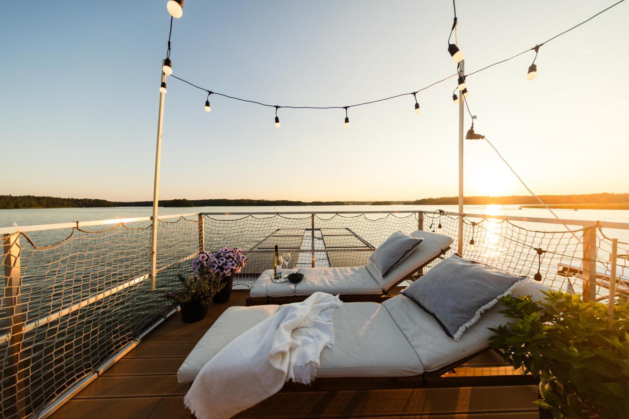 Domek Na Wodzie - Houseboat -Sauna, Taras Na Dachu, Dwie Sypialnie Mikołajki Eksteriør billede